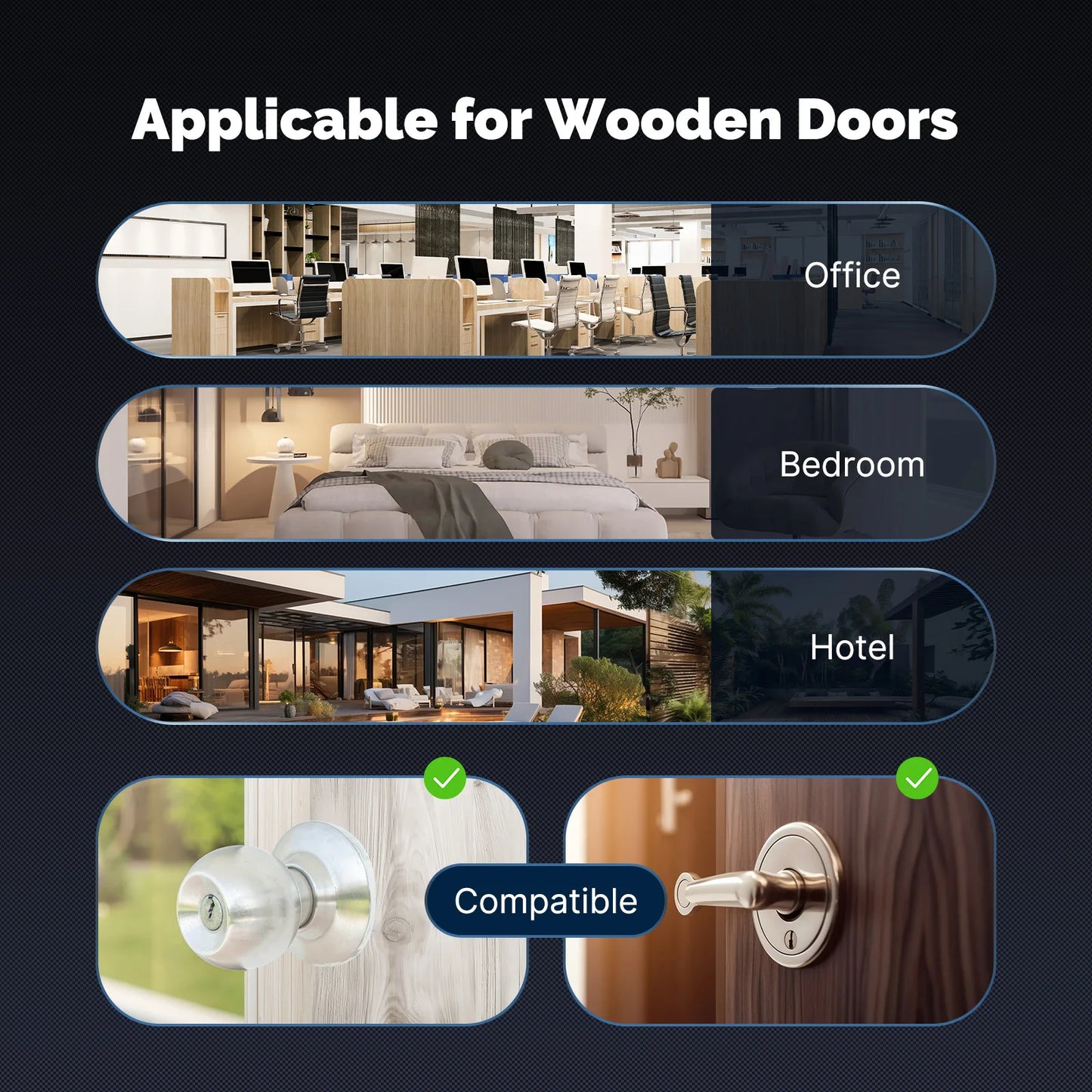 MOES Tuya Bluetooth Smart Door Lock with Fingerprint, Electronic Keypad, and App Control – Remote Access for Hotels, Apartments, Offices, and Rental Homes